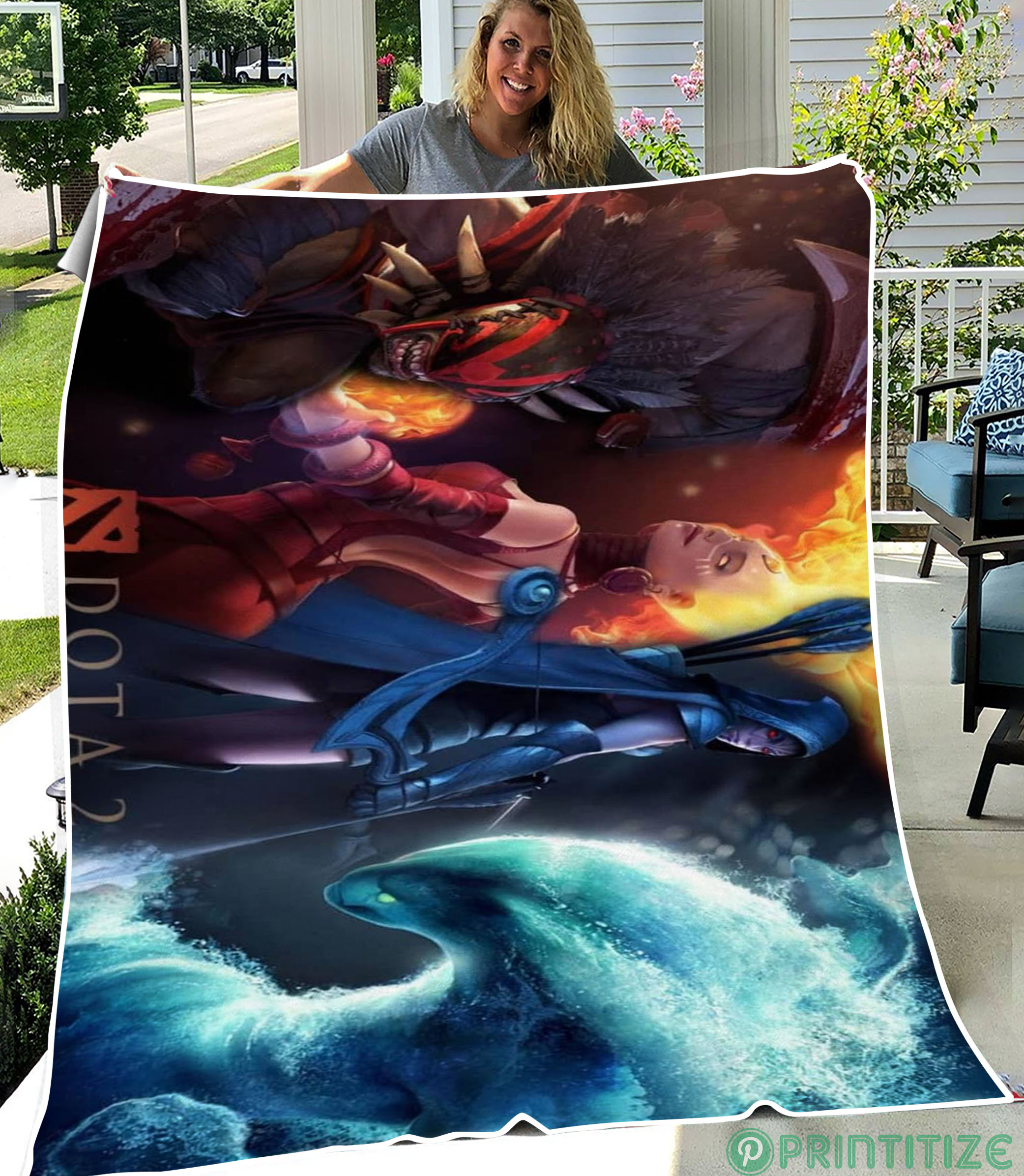 Dota 2 Gameplay Fleece Blanket