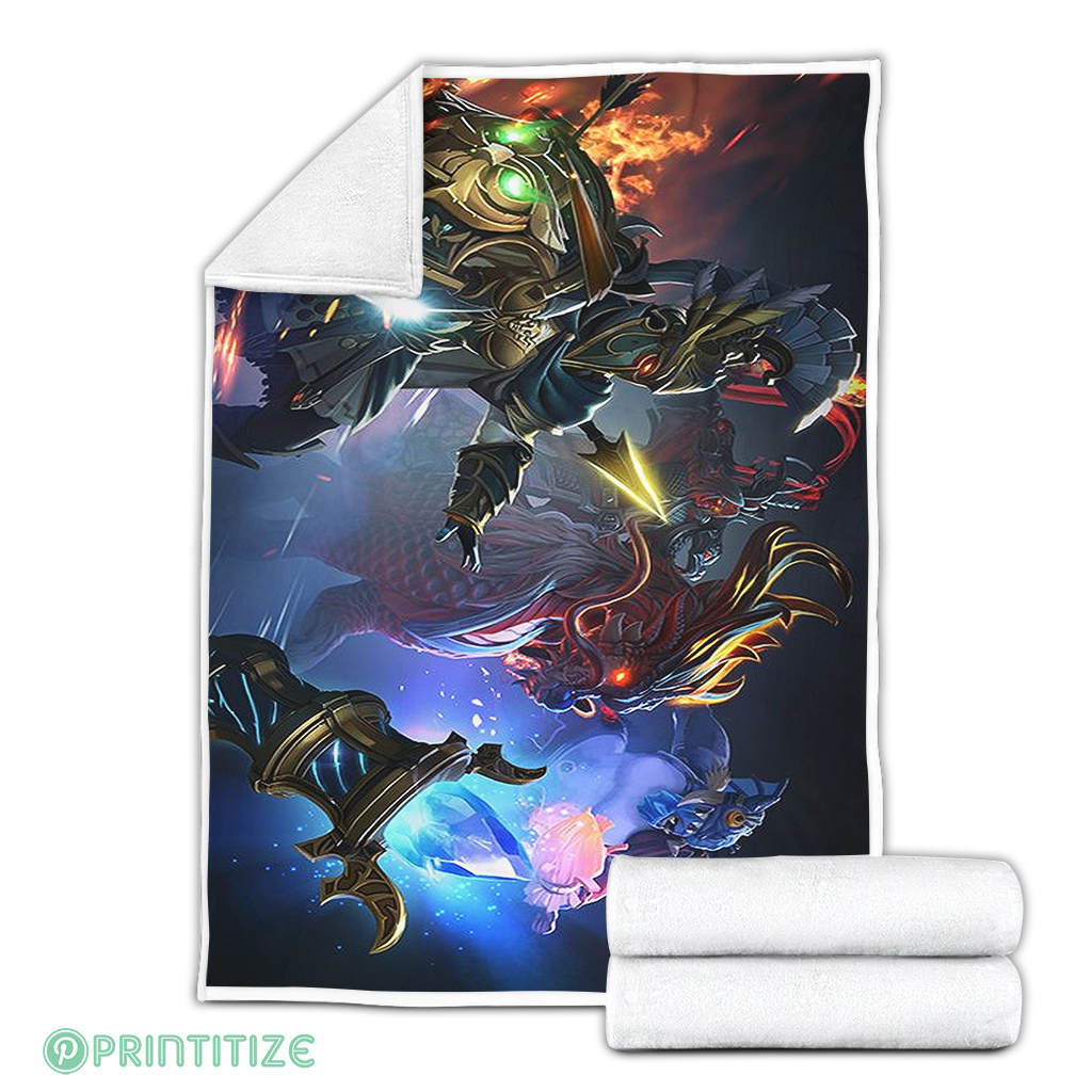 Dota 2 Peak Player Count Fleece Blanket