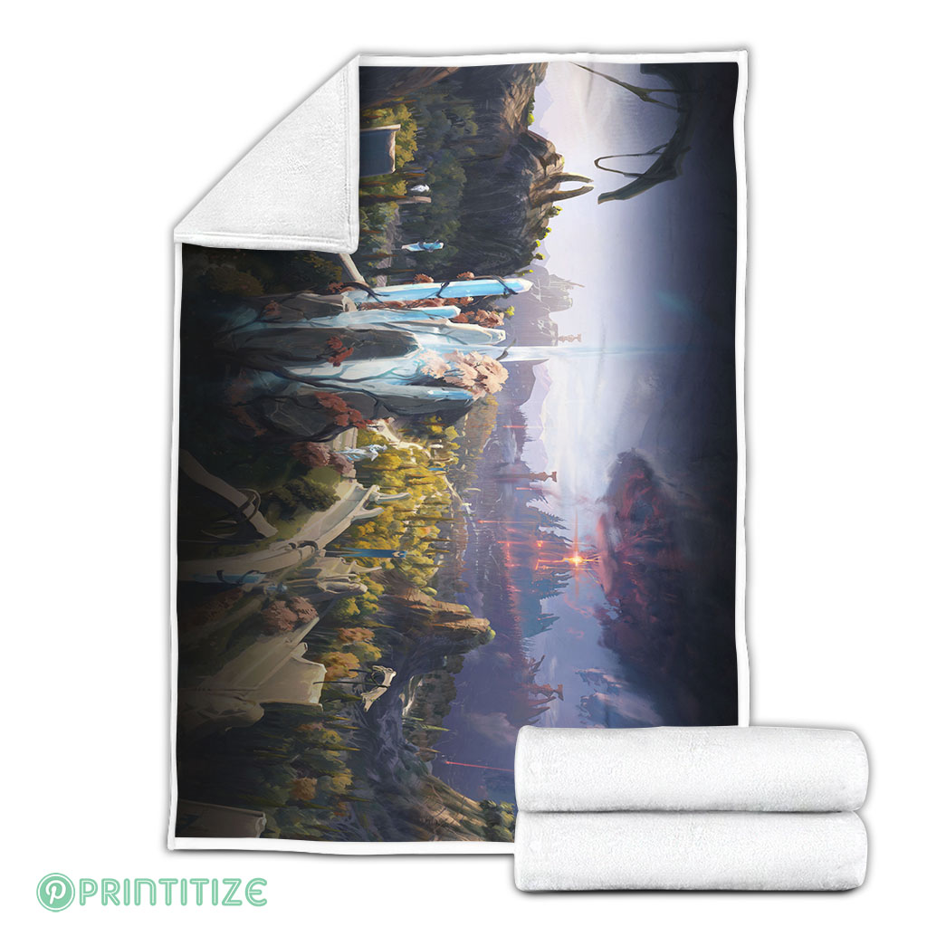 Dota 2 Radiant Dire5 Fleece Blanket