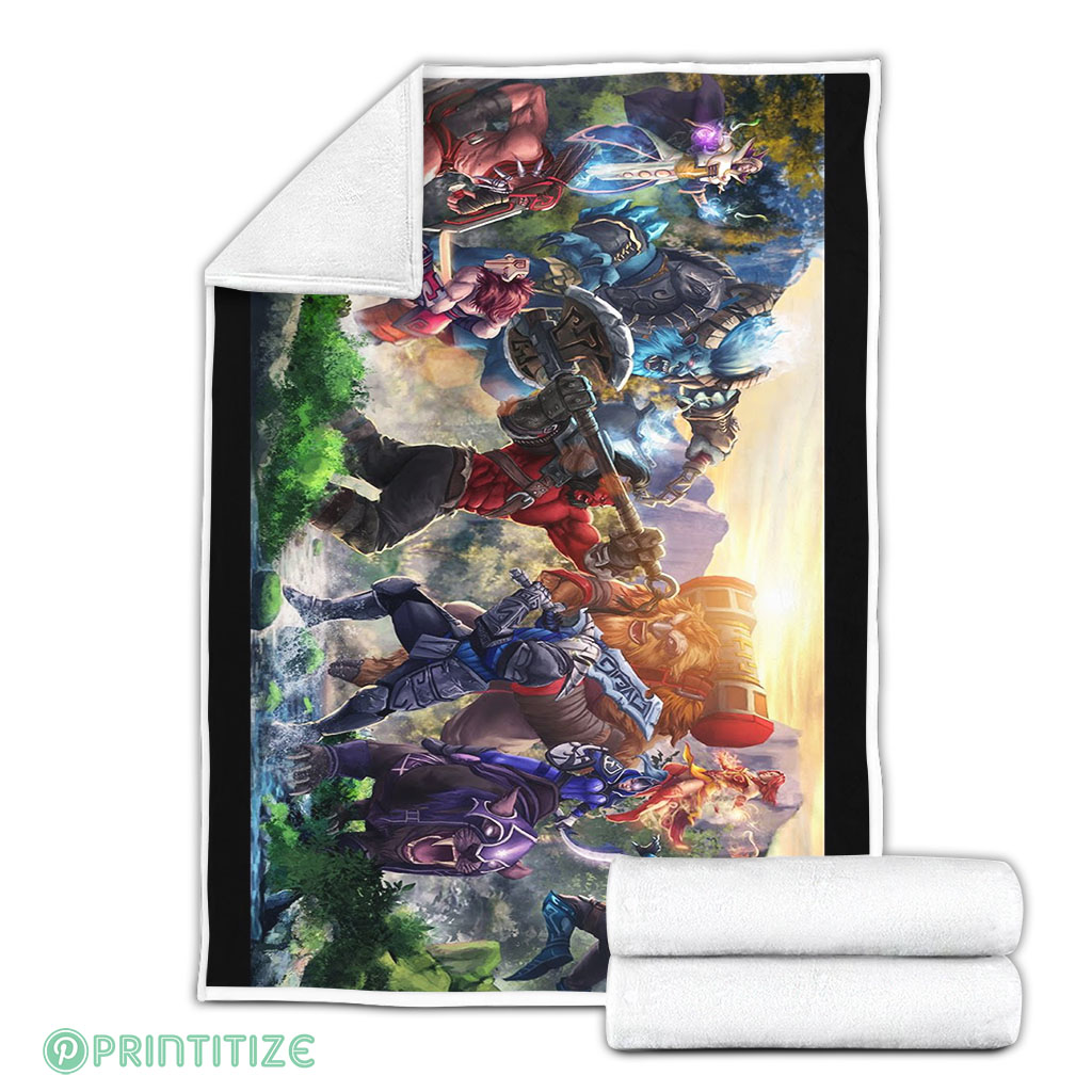 Dota 2 Radiant Vs Dire Fleece Blanket