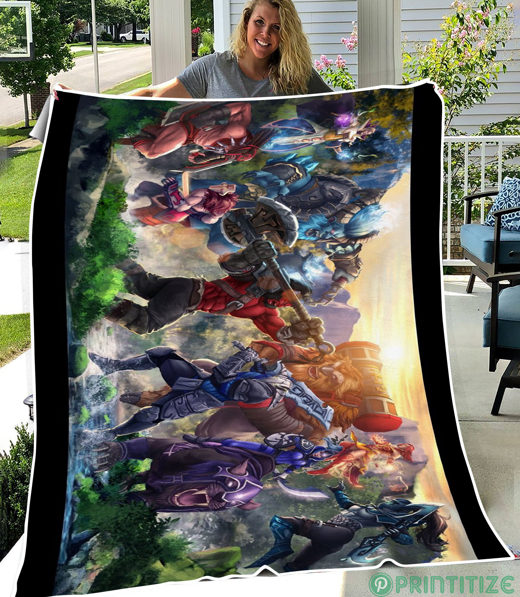 Dota 2 Radiant Vs Dire Fleece Blanket