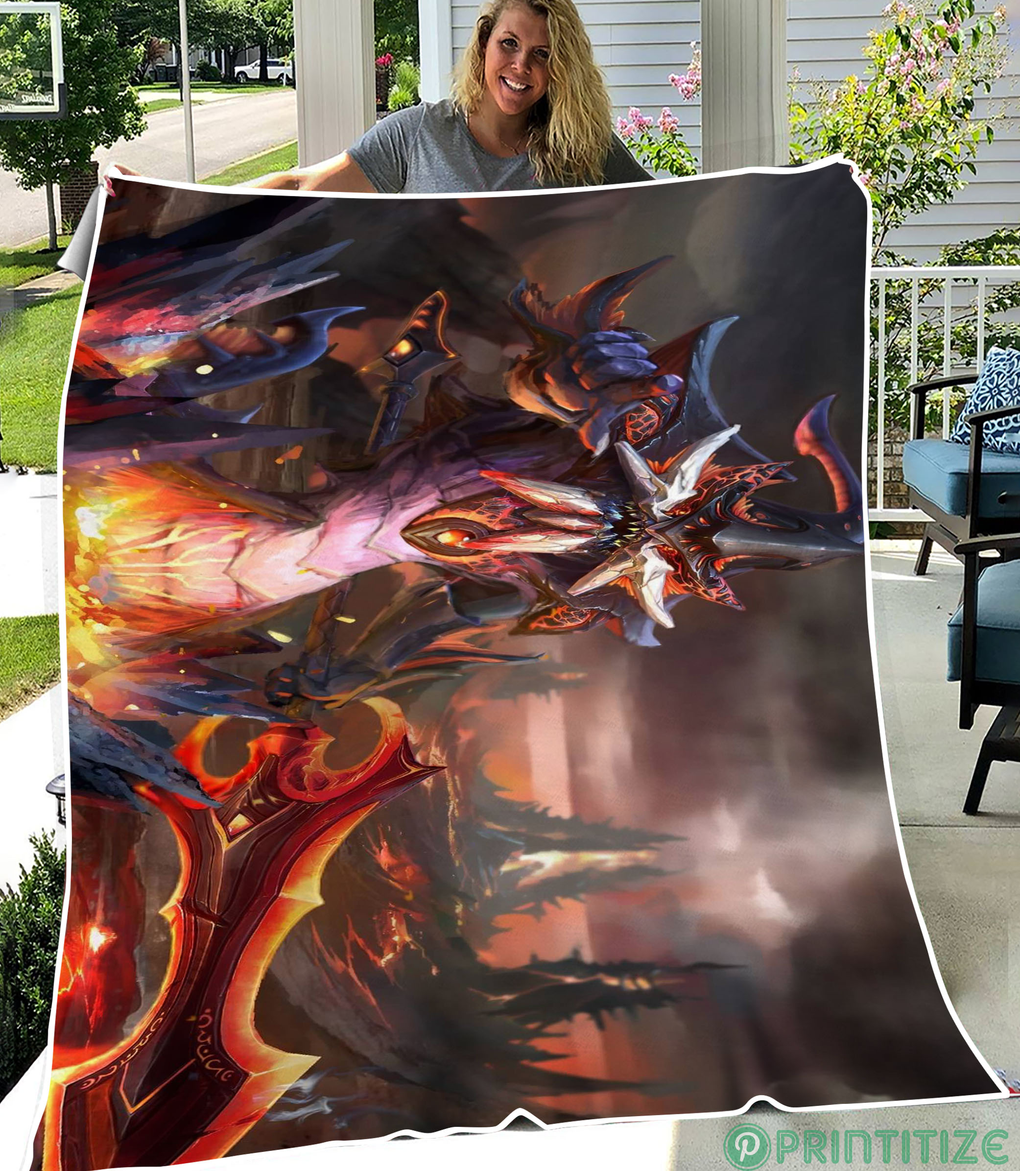 Dota 2 Slardar Set Fleece Blanket
