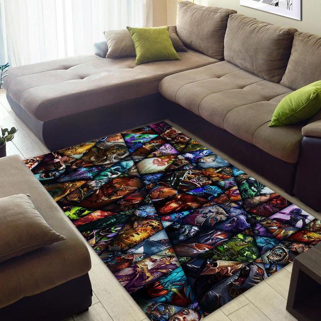 Dota Area Rectangle Rug