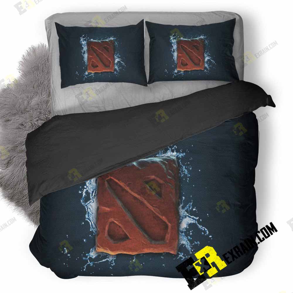 Dota Logo Art 3D Customized Duvet Cover Bedding Set