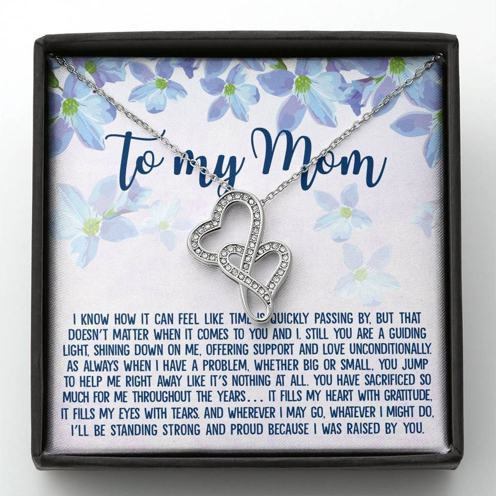 Double Hearts Necklace Gift For Mom You Jump To Help Me Right Away
