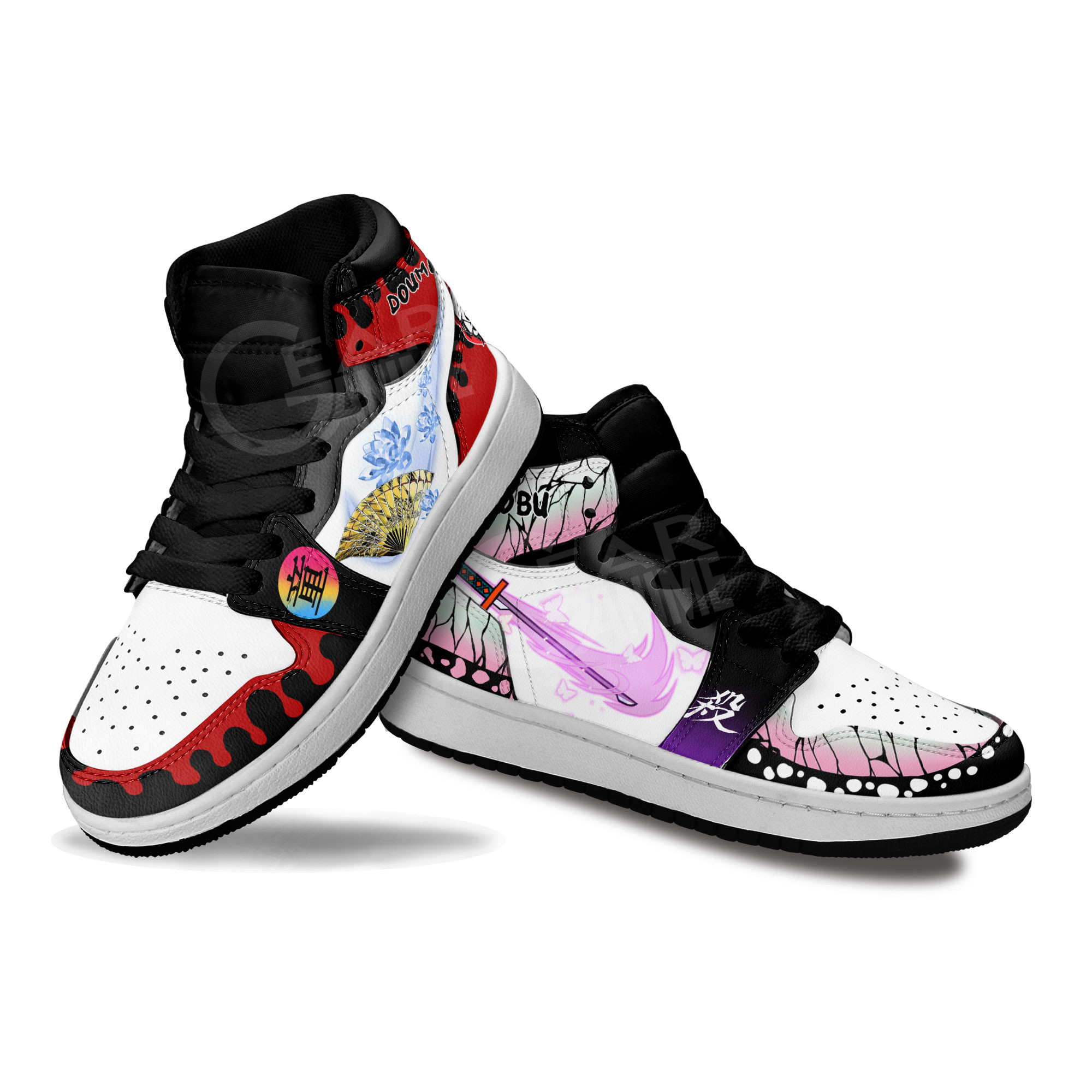 Douma and Shinobu Kocho Kids Sneakers Demon Slayer Anime Shoes For Kids
