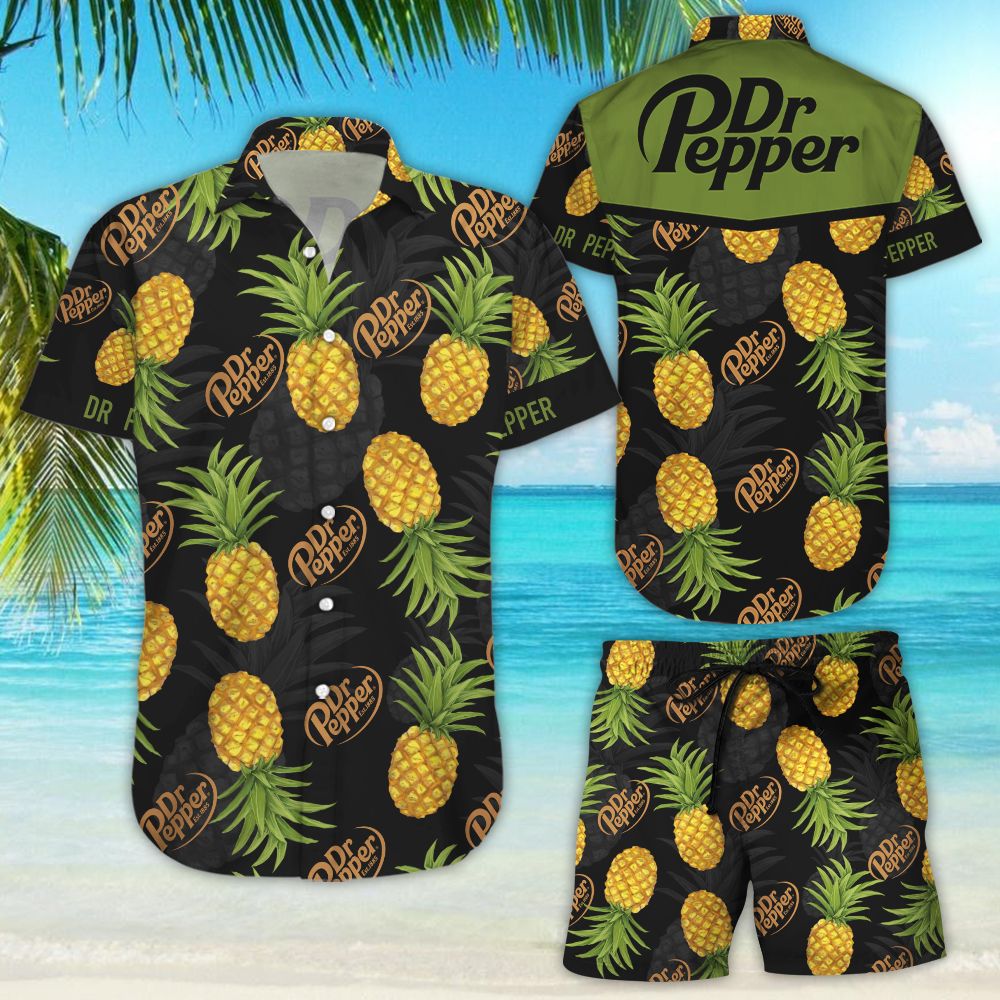 Dr Pepper Pineapple Tropical Hawaiian Shirt