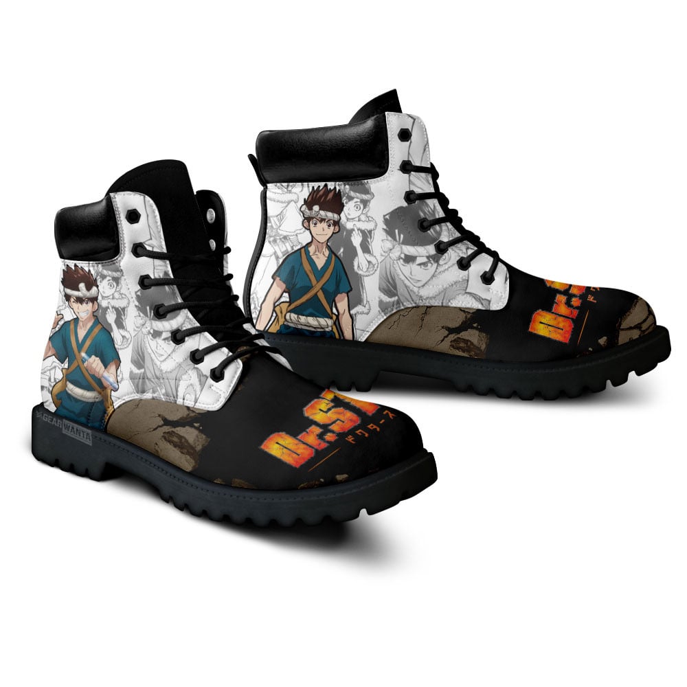 Dr Stone Chrome Boots Anime Custom Shoes