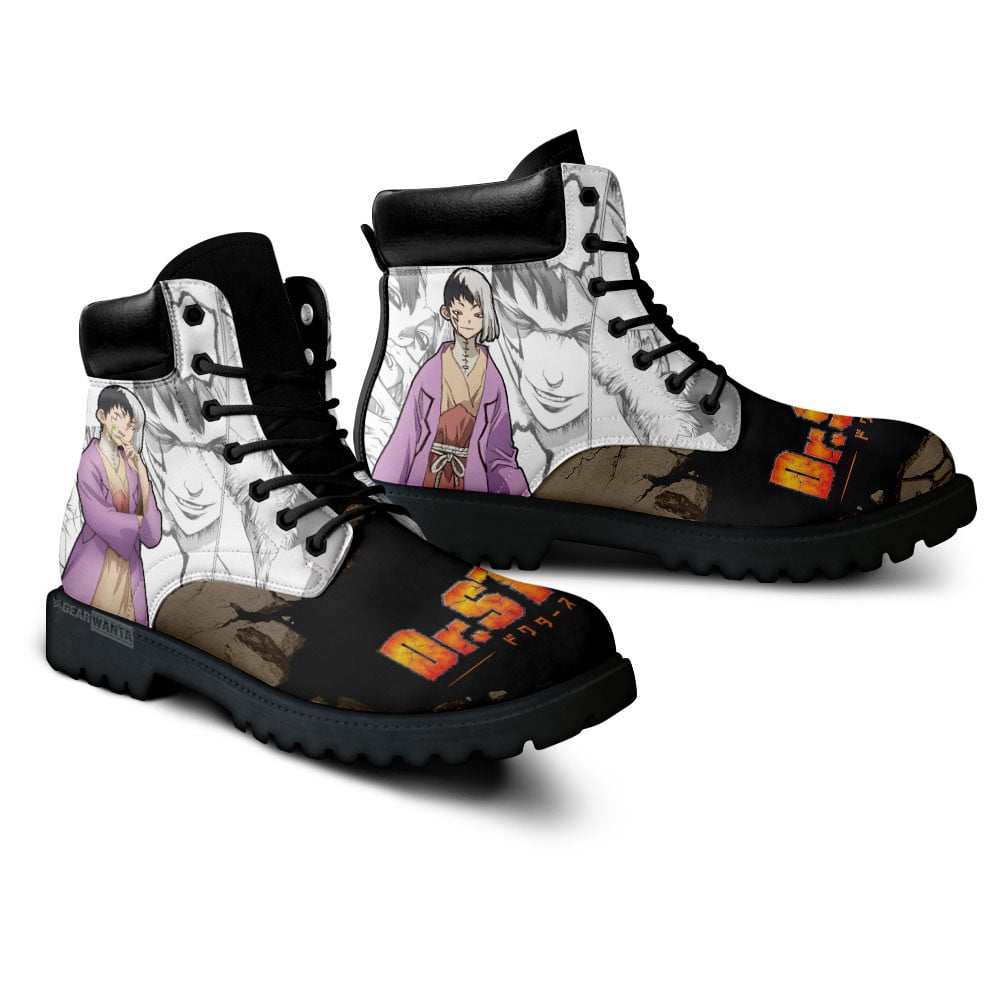 Dr Stone Gen Asagiri Boots Anime Custom Shoes