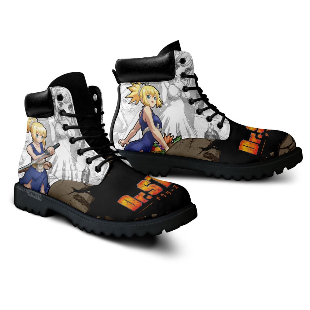 Dr Stone Kohaku Boots Anime Custom Shoes