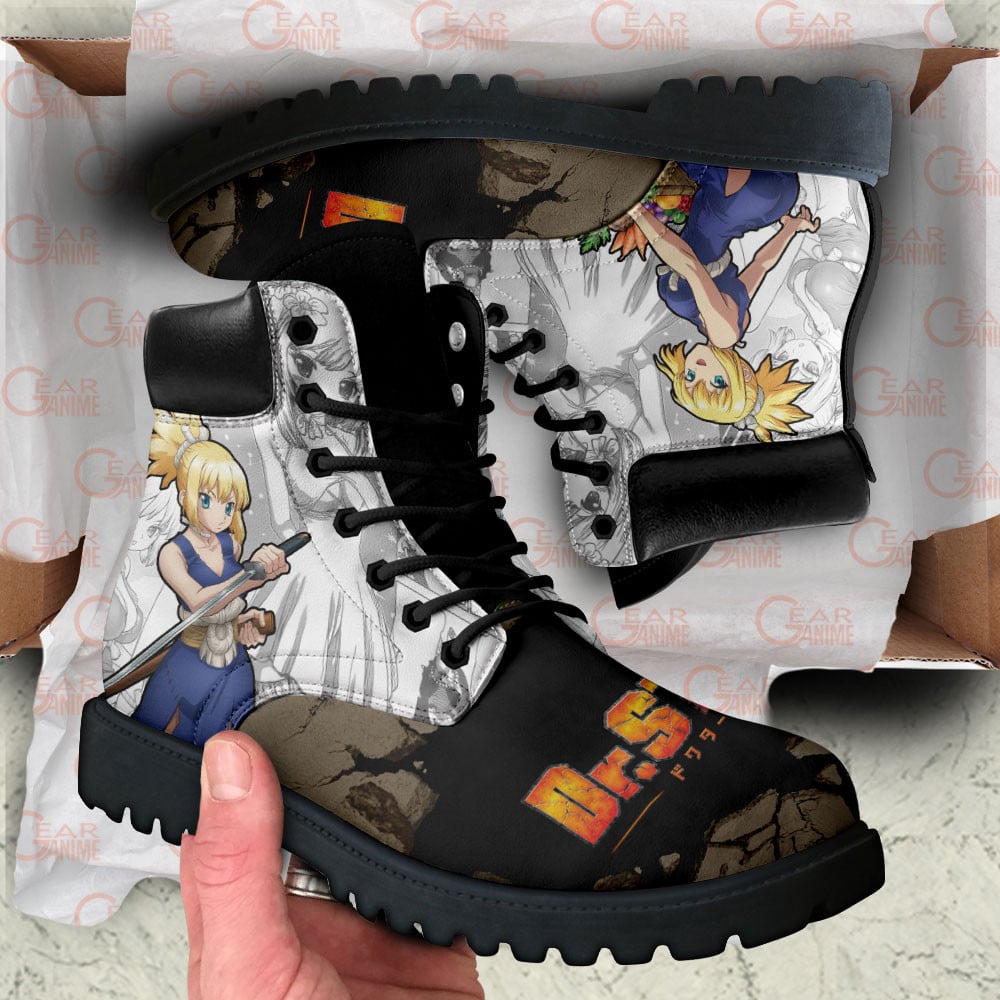 Dr Stone Kohaku Boots Anime Custom Shoes