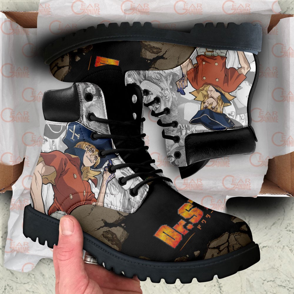 Dr Stone Ryusui Nanami Boots Anime Custom Shoes
