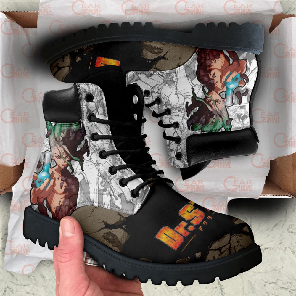 Dr Stone Senku Ishigami Boots Anime Custom Shoes