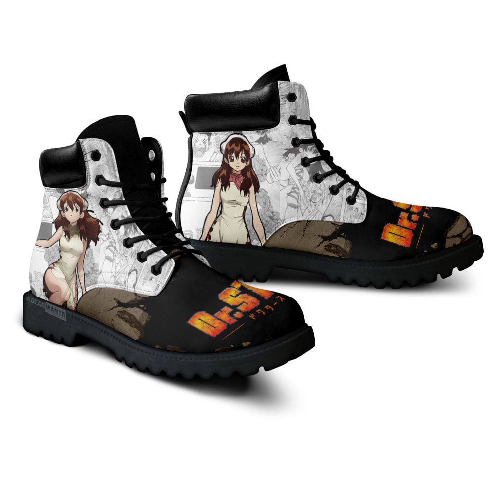 Dr Stone Yuzuriha Ogawa Boots Anime Custom Shoes