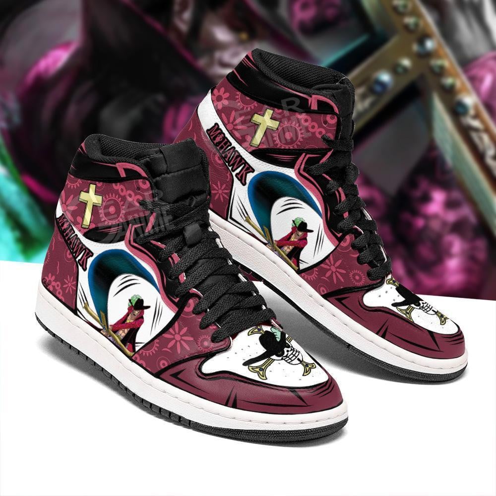Dracule Mihawk JD1s Sneakers Anime One Piece Shoes Gift Idea, Air Jordan Hightop