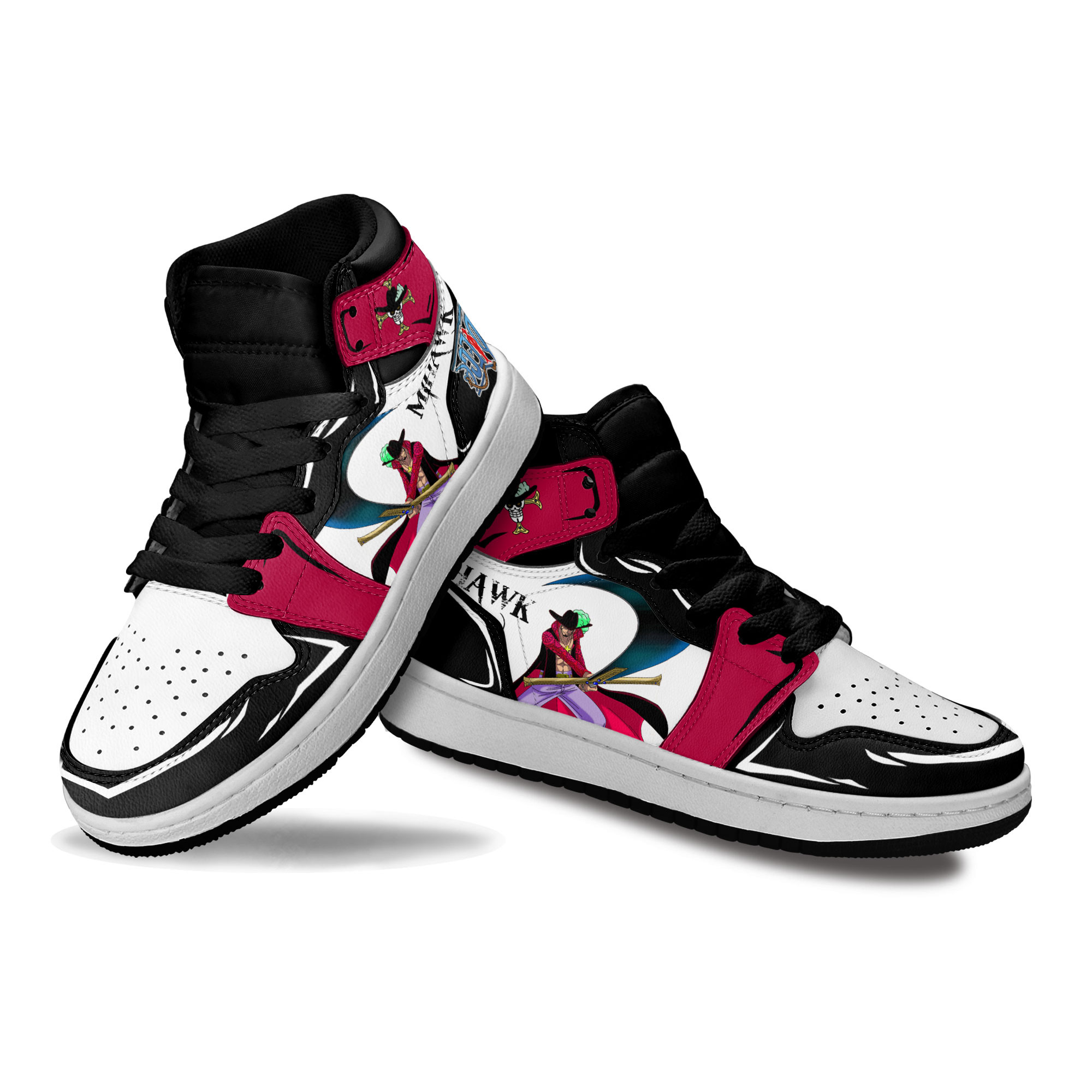 Dracule Mihawk Kids Sneakers Custom Anime One Piece Shoes For Kids