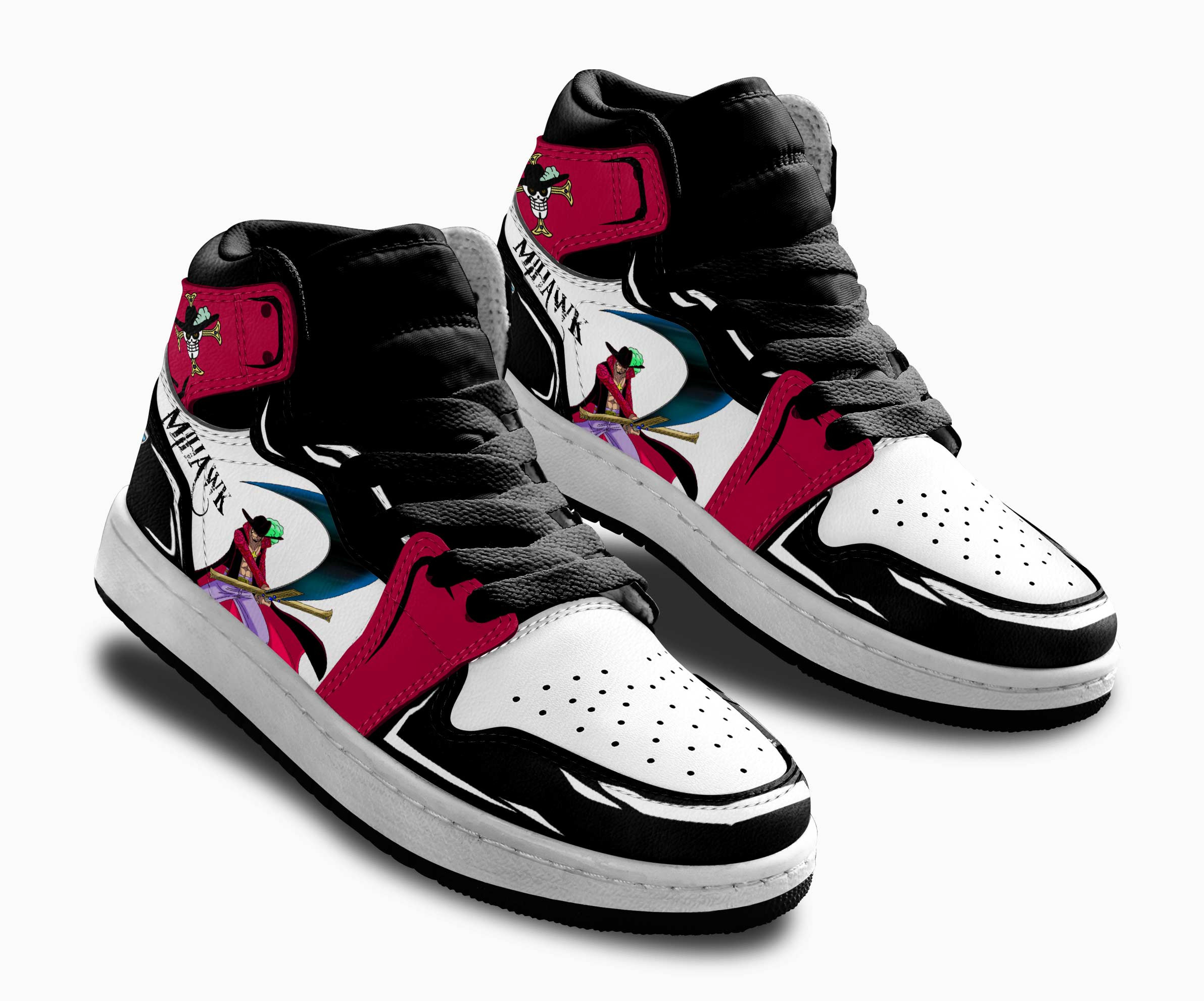 Dracule Mihawk Kids Sneakers Custom Anime One Piece Shoes For Kids