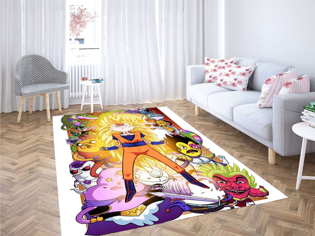 Dragon Ball Adventure Time Living Room Modern Carpet Rectangle Rug
