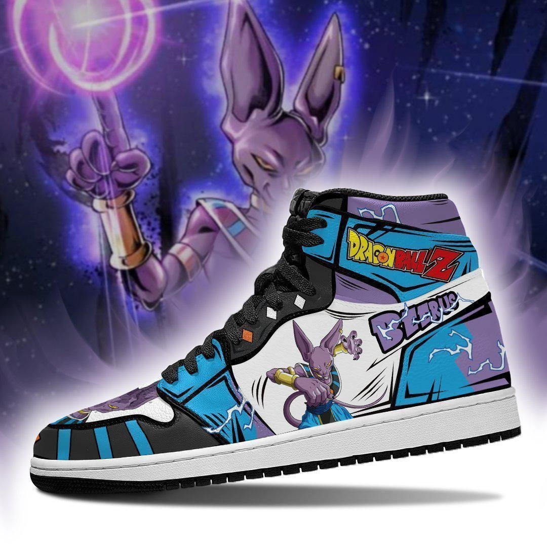 Dragon Ball Beerus JD1s Sneakers Anime DBZ Shoes, Air Jordan Hightop