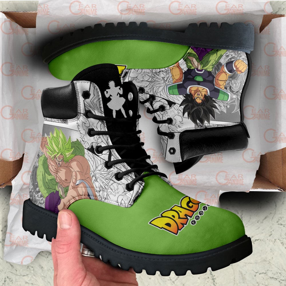 Dragon Ball Broly Boots Custom Manga Anime Shoes