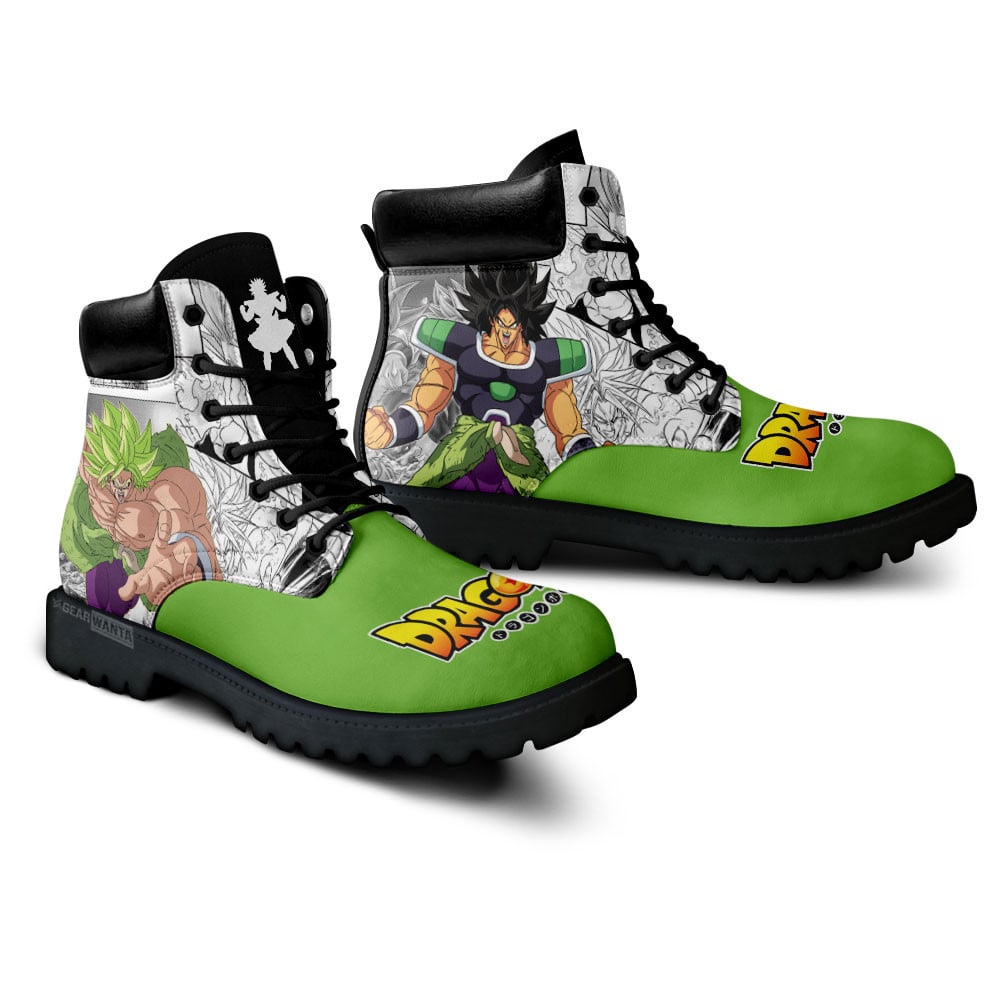Dragon Ball Broly Boots Custom Manga Anime Shoes
