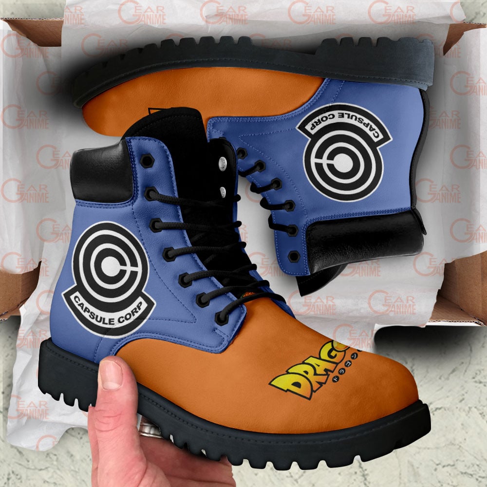 Dragon Ball Capsule Corp Symbol Boots Anime Custom Shoes