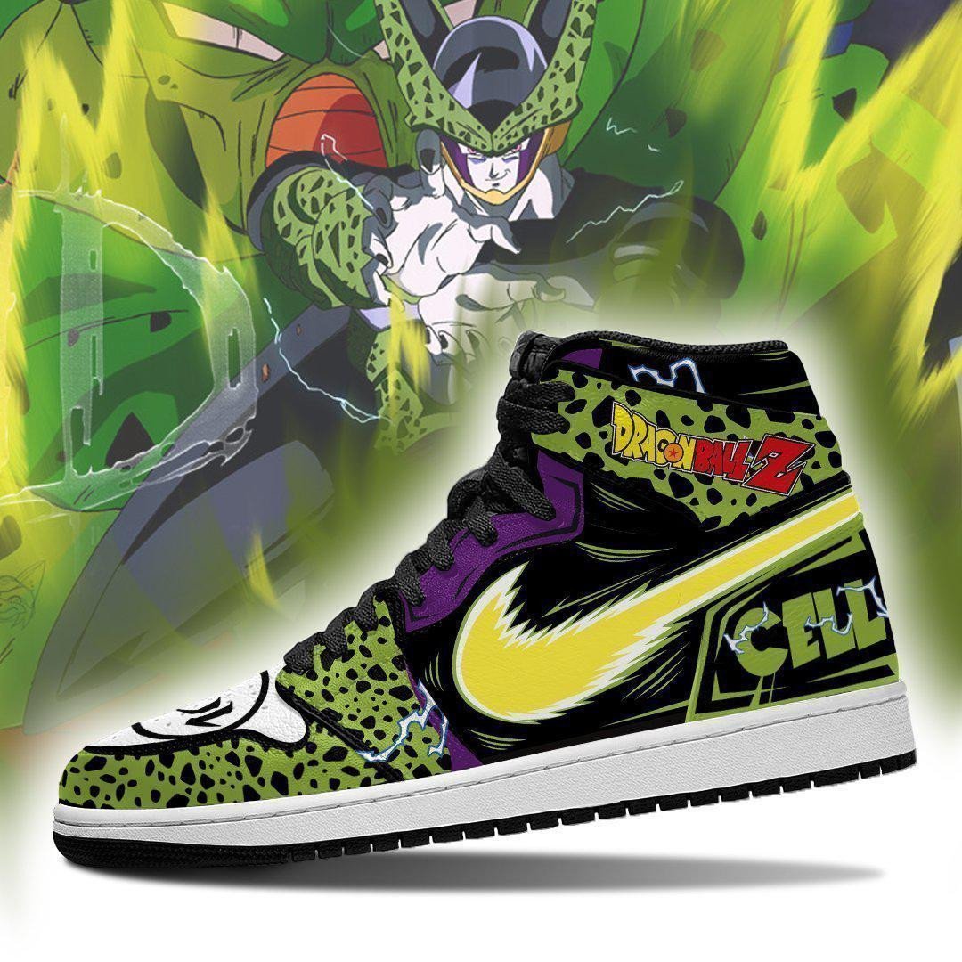 Dragon Ball Cell Anime JD1s Sneakers For Fans, Air Jordan Hightop