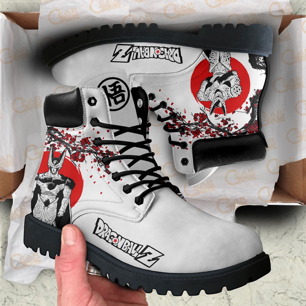 Dragon Ball Cell Boots Anime Custom Shoes Japan Style