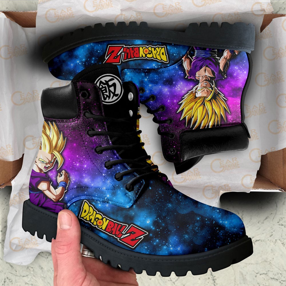 Dragon Ball Gohan Super Saiyan Boots Anime Custom Shoes Galaxy Style