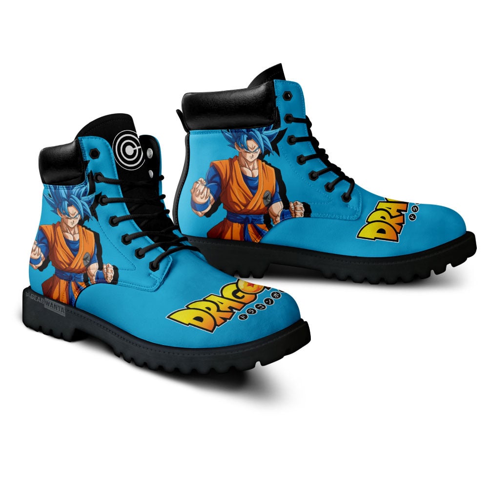 Dragon Ball Goku Blue Boots Anime Custom Shoes