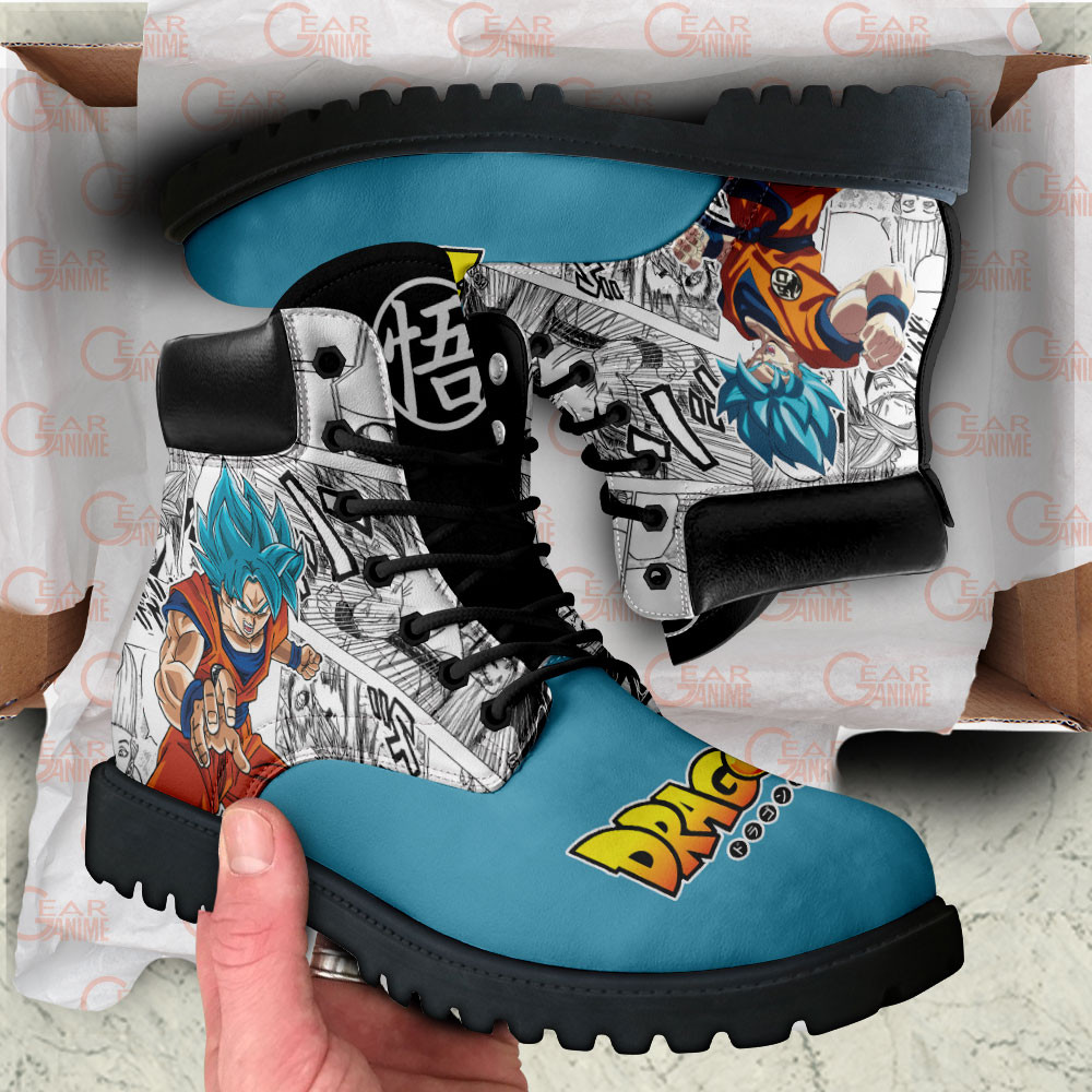 Dragon Ball Goku Blue Boots Custom Manga Anime Shoes