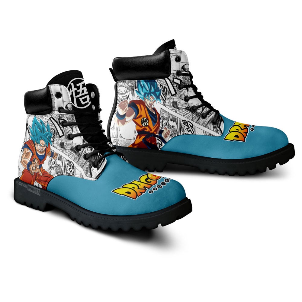 Dragon Ball Goku Blue Boots Custom Manga Anime Shoes