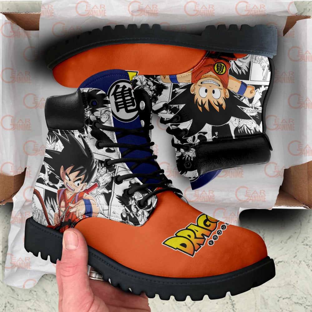 Dragon Ball Goku Kid Boots Custom Manga Anime Shoes