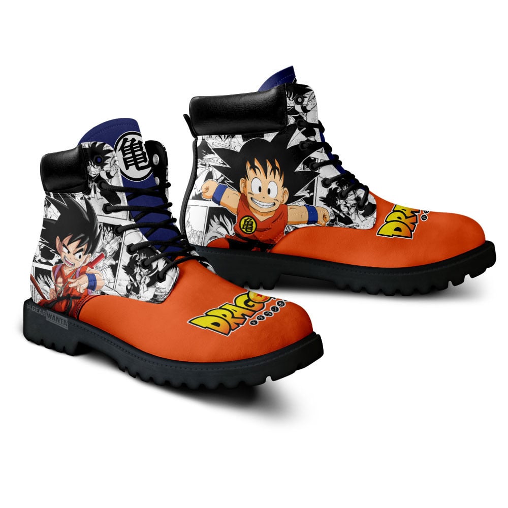 Dragon Ball Goku Kid Boots Custom Manga Anime Shoes
