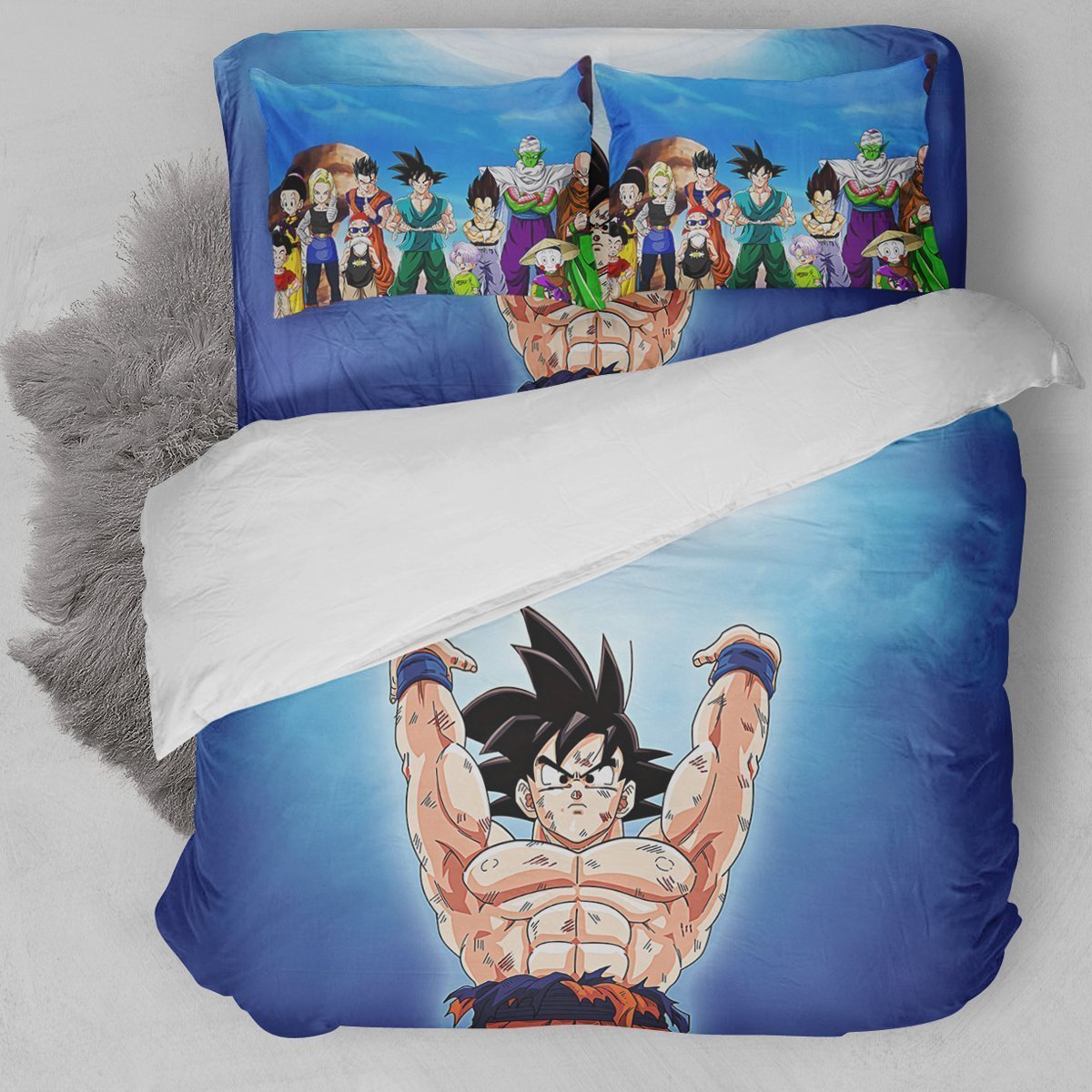 Dragon Ball Goku Lifting Duvet Cover Bedding Set