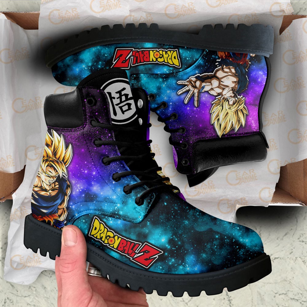 Dragon Ball Goku Super Saiyan Boots Anime Custom Shoes Galaxy Style