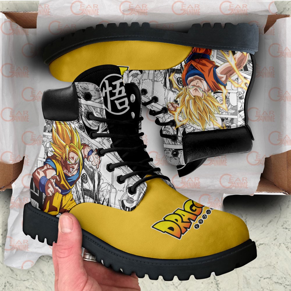 Dragon Ball Goku Super Saiyan Boots Custom Manga Anime Shoes