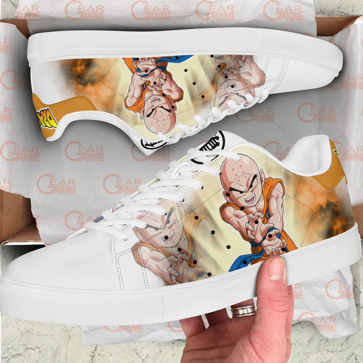 Dragon Ball Krillin Skate Sneakers Custom Anime Shoes