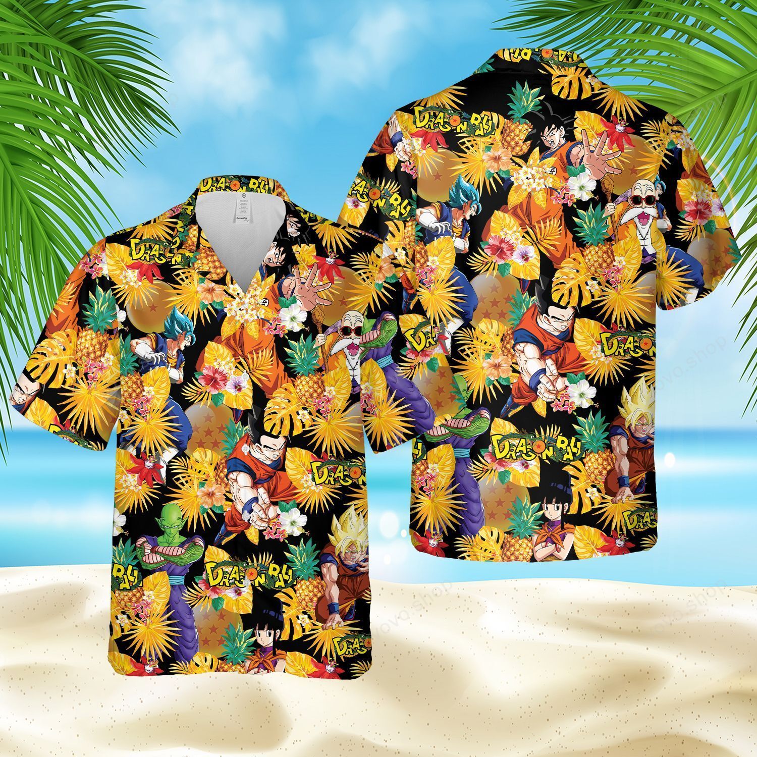 Dragon Ball pineapple floral Hawaiian Shirt and Summer