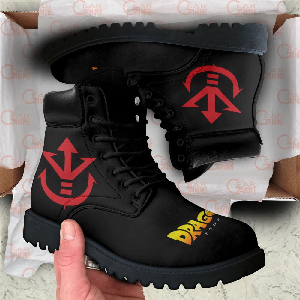 Dragon Ball The Saiyan Royal Family Symbol Boots Anime Custom Shoes