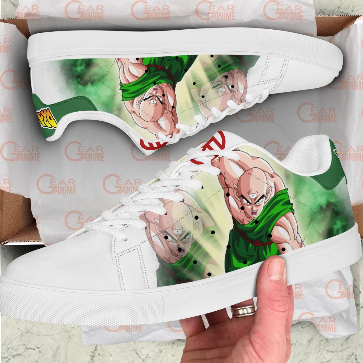 Dragon Ball Tien Shinhan Skate Sneakers Custom Anime Shoes