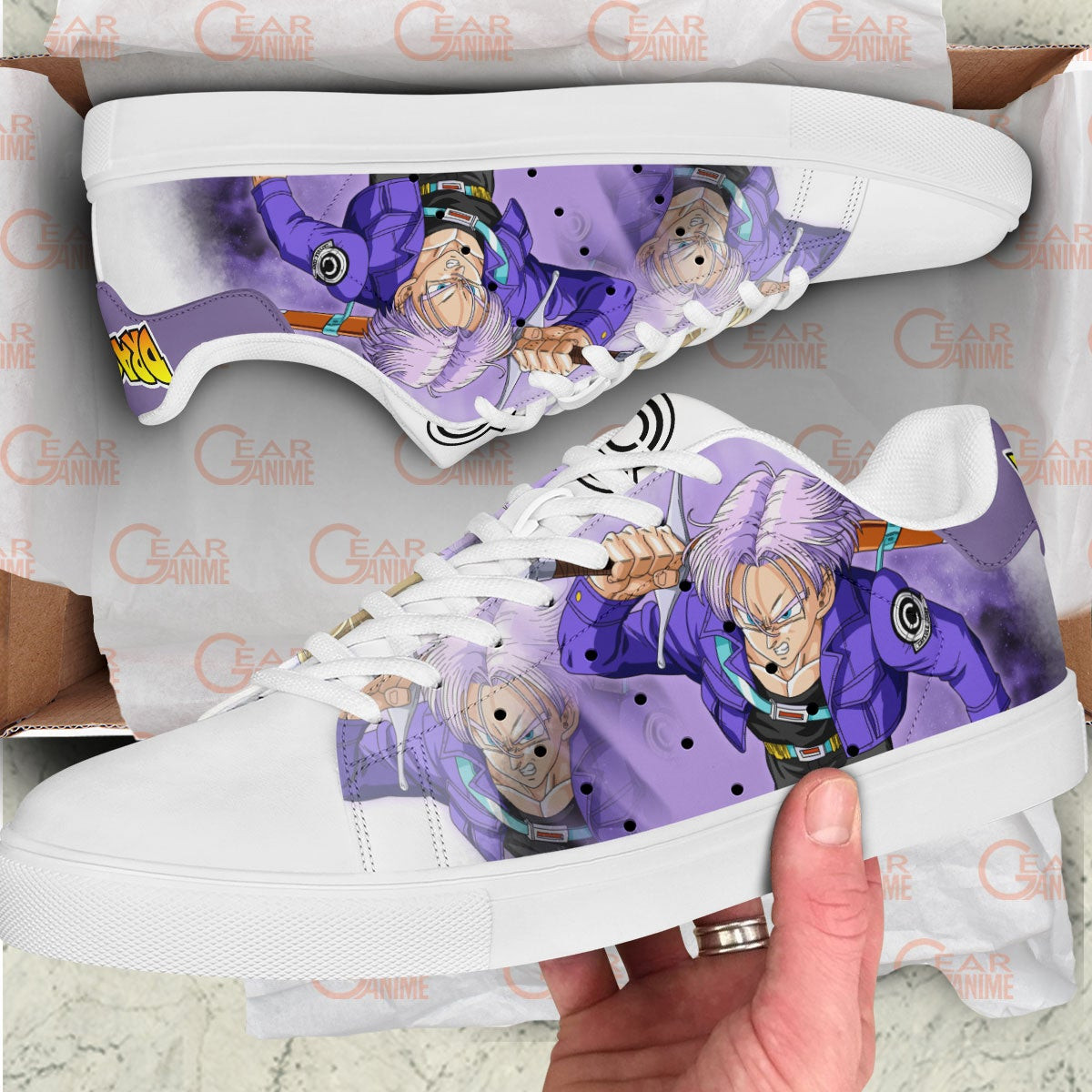 Dragon Ball Trunks Skate Sneakers Custom Anime Shoes Perfect Gift Idea