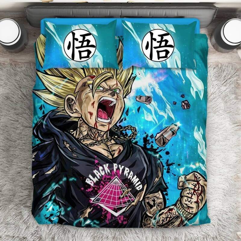 Dragon Ball Uper Aiyan Pyramid 3D Customized Duvet Cover Bedding Set