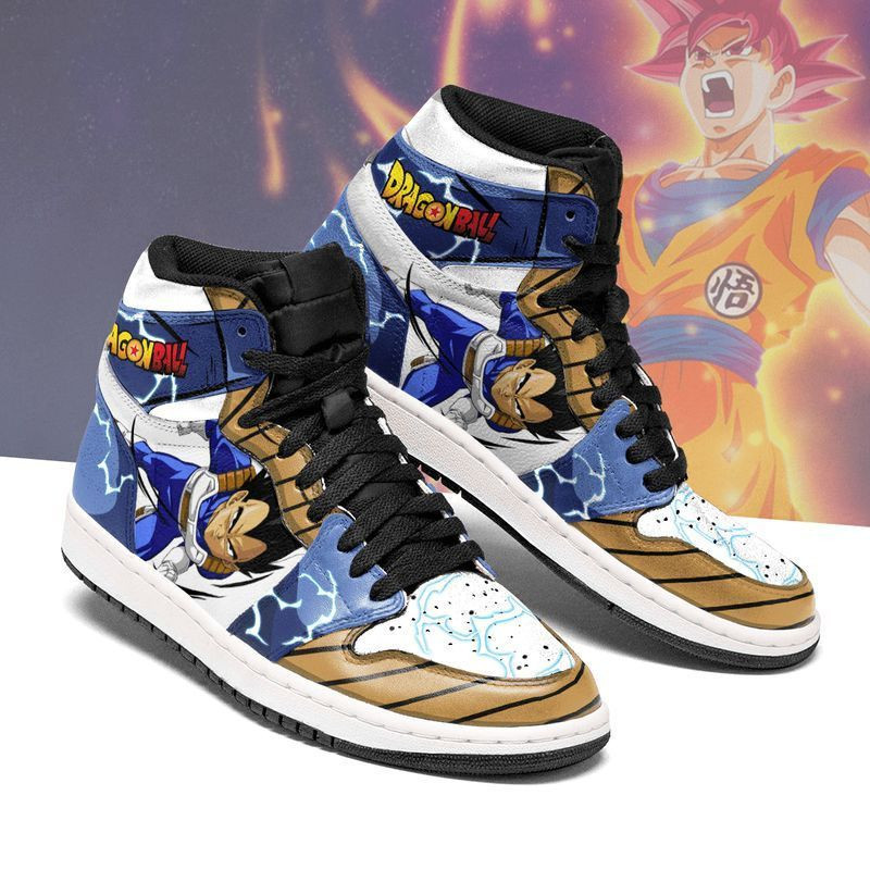 Dragon Ball Vegeta 2 High Top Air Jordan Sneaker, Air Jordan Hightop