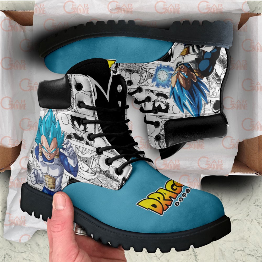 Dragon Ball Vegeta Blue Boots Custom Manga Anime Shoes