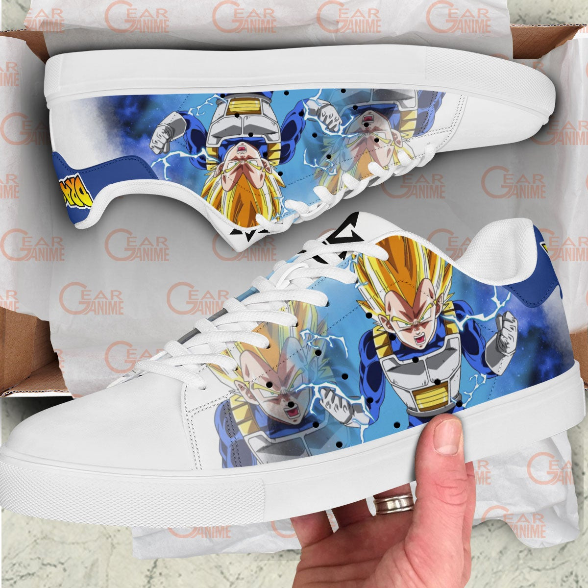 Dragon Ball Vegeta Skate Sneakers Custom Anime Shoes