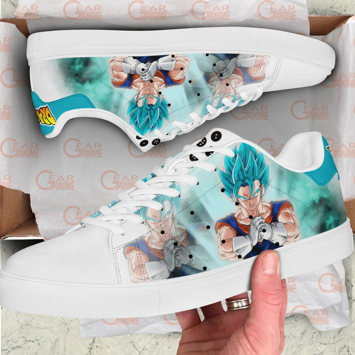 Dragon Ball Vegito Skate Sneakers Custom Anime Shoes