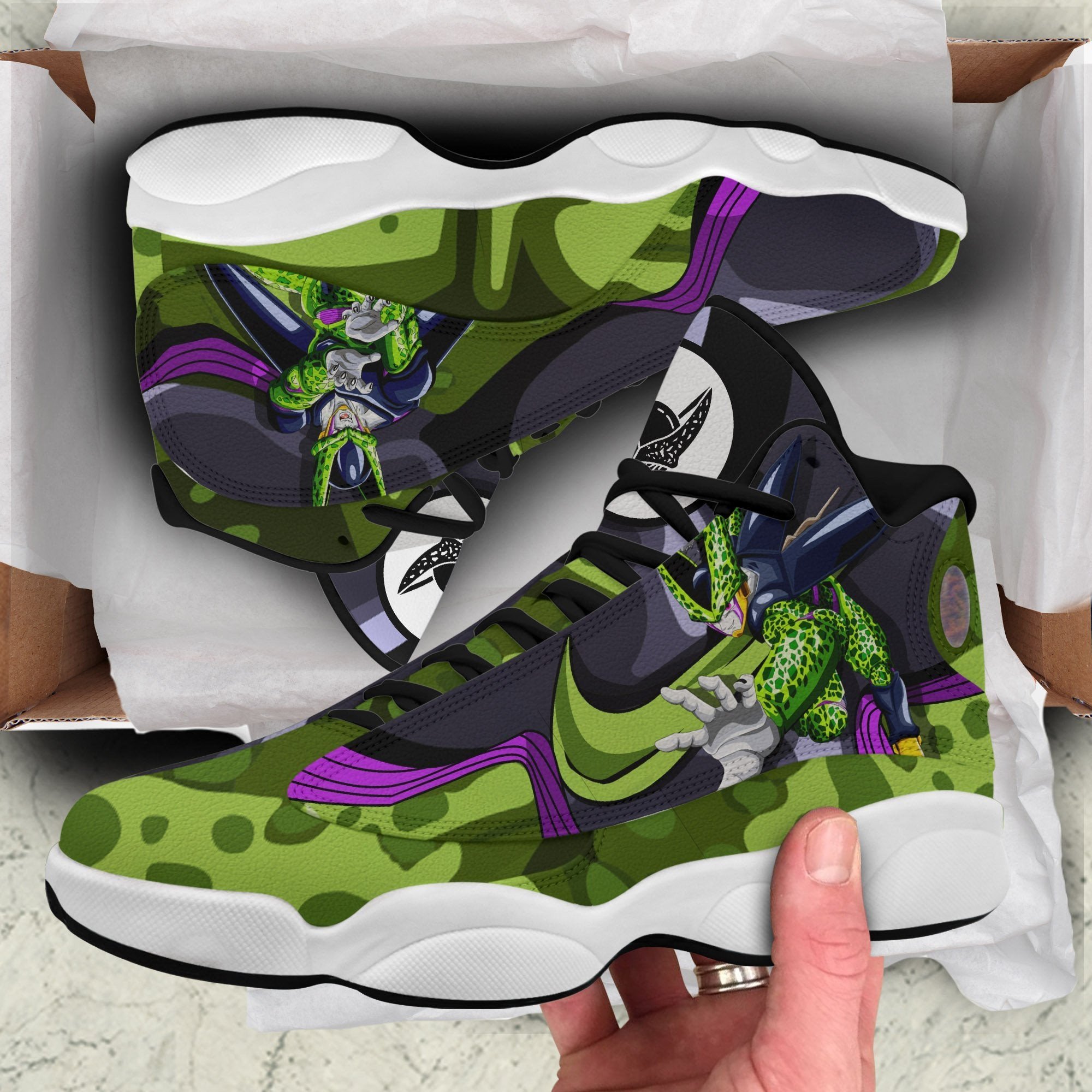 Dragon Ball Z Cell JD13 Sneakers Custom For Anime Fans