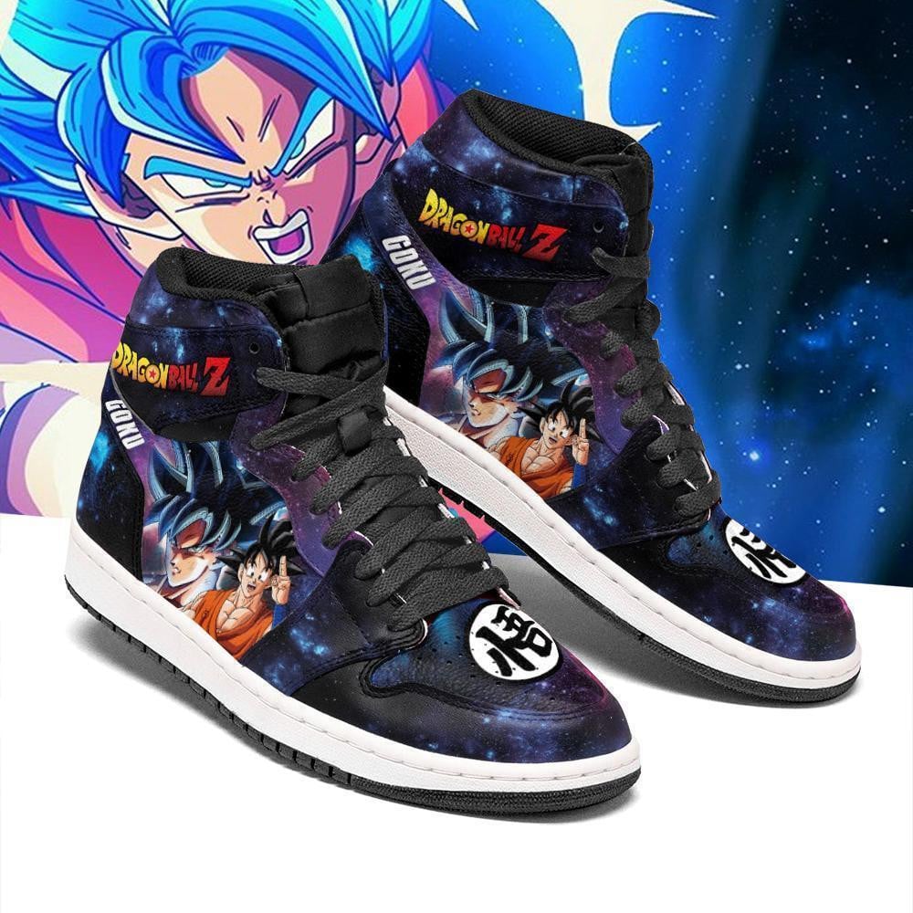Dragon Ball Z Goku Galaxy Anime Shoes, Air Jordan Hightop
