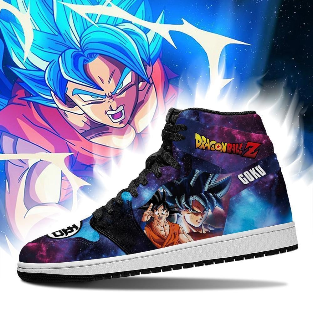 Dragon Ball Z Goku Galaxy Anime Shoes, Air Jordan Hightop